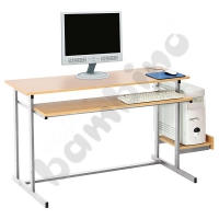 Computer shelf for NEO desks - silver
