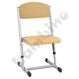 T chair with adjustable height size 1-2 silver