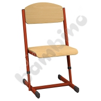 T chair with adjustable height size 3-4 red