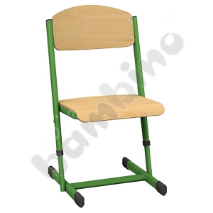 T chair with adjustable height size 5-6 green