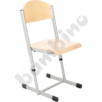 T chair with adjustable height size 5-6 silver