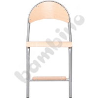 P chair with footstool size 6 aluminium