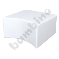 Concave white pouf 34 cm