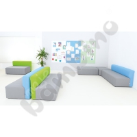 Modern sofa Plus, gray-blue