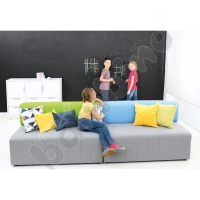 Modern sofa Plus, gray-greem