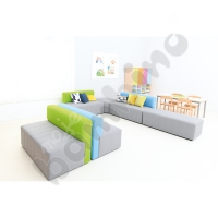 Modern sofa Plus, gray-greem