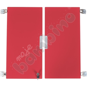 Quadro - medium doors 180 with lock, 1 pair - red