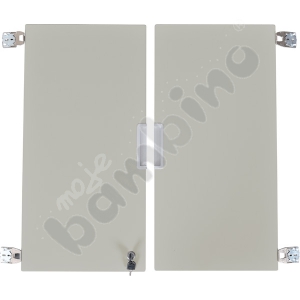 Quadro - medium doors 180 with lock, 1 pair - beige