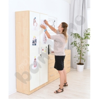 Magnetic doors for board wardrobe - white, 2 pcs
