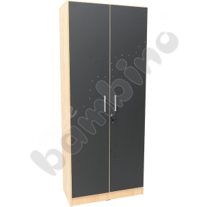 Magnetic doors for board wardrobe - black, 2 pcs