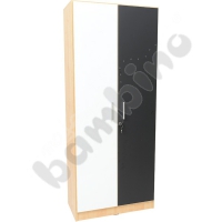 Magnetic doors for board wardrobe - black and white, 2 pcs
