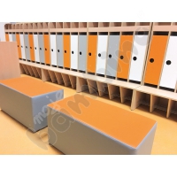 Doors for cloakroom Mariposa with round hole - orange