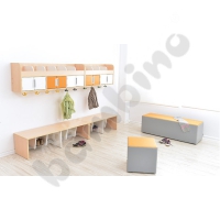 Quadro - bench for cloakroom 6 low