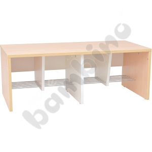 Quadro - bench for cloakroom 4 low