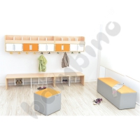 Quadro - bench for cloakroom 4 low