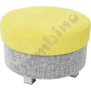 Round Relax pouf gray-green - square legs