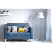 Relax couch navy blue - square legs