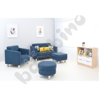 Square Relax pouf navy blue - square legs