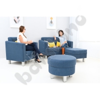 Square Relax pouf navy blue - square legs