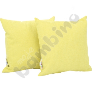 Square cushions, lime, 2 pcs