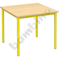 Common room table Mila 80 x 80 size 6 - yellow maple