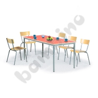 Common room table Mila 160 x 80 size 6 - red maple