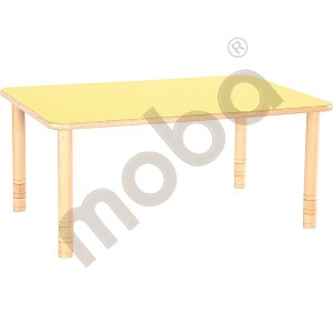 Flexi table rectangular, yellow