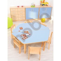 Flexi table trapezial, blue