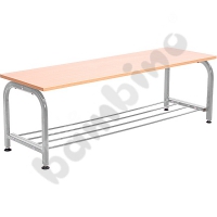 Cloakroom bench - silver