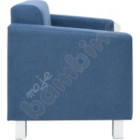 Relax armchair navy blue - square legs