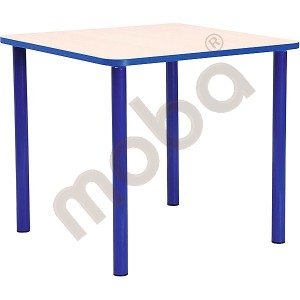 Square Bambino table 40 cm with blue edge 