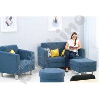 Relax armchair navy blue - square legs