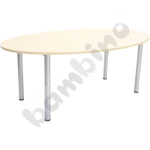 Oval table 120 x 200 cm maple