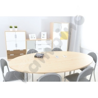 Oval table 120 x 200 cm maple