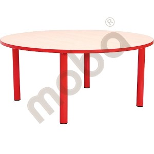Circular Bambino table 40 cm with red edge 
