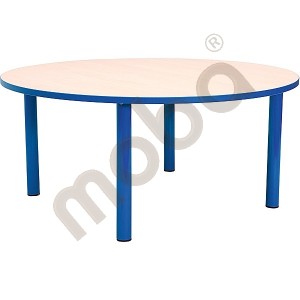 Circular Bambino table 40 cm with blue edge