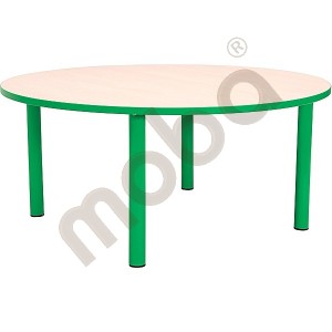 Circular Bambino table 40 cm with green edge