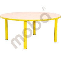 Circular Bambino table 40 cm with yellow edge