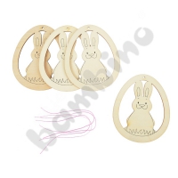 Wooden pendants - Easter bunny