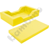Foam bed with cut outs - yellow