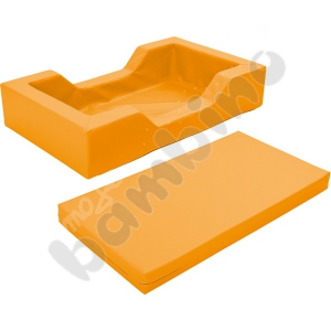 Foam bed with cut outs - orange