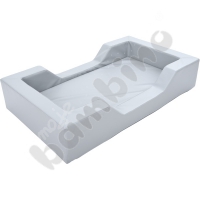 Foam bed with cut outs - grey