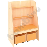 Flexi standing bookcase - orange