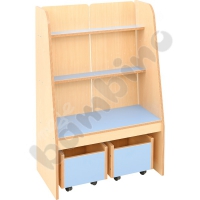 Flexi standing bookcase - light blue