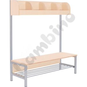 Flexi cloakroom with frame 4, height: 26 cm, birch, flame retardant