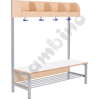 Flexi cloakroom with frame 4, height: 26 cm, white
