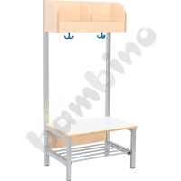 Flexi cloakroom with frame 2, height: 35 cm, white
