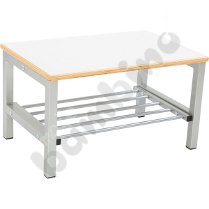 Flexi bench for cloakroom 2, height: 35 cm, white