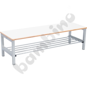 Flexi bench for cloakroom 4, height: 35 cm, white