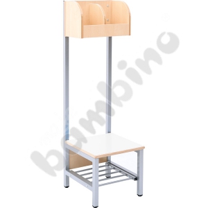 Flexi narrow cloakroom with frame 2, height: 35 cm, white